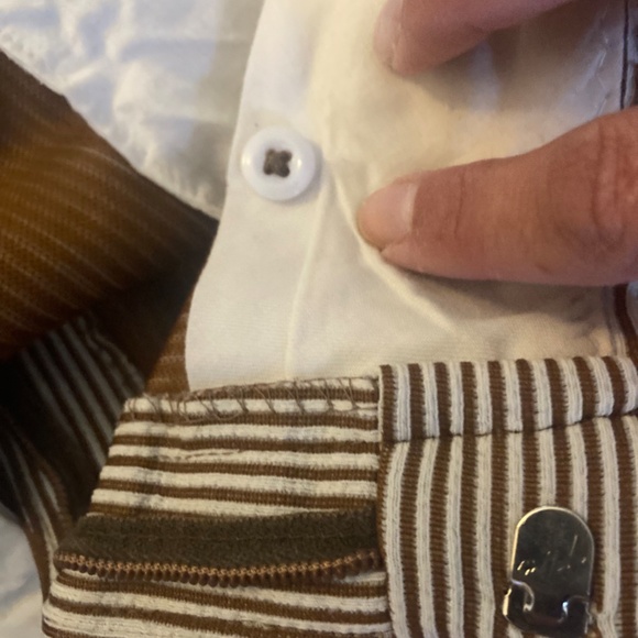 Vintage Men's Haggar Slacks Pants Brown and White Striped - Picture 7 of 7